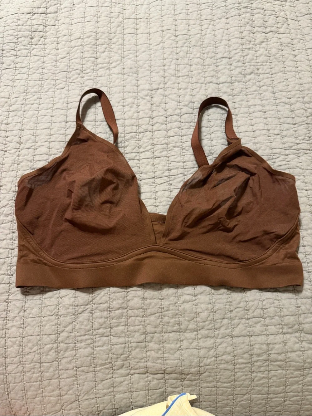 Aerie Smoothez Brown Mesh Cup Bralette
